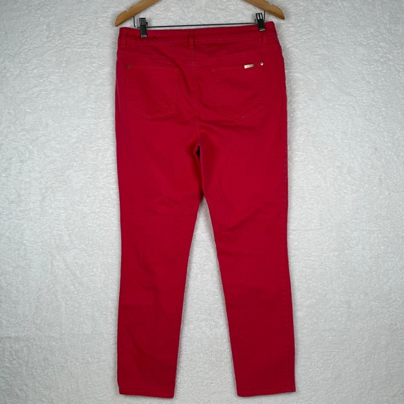 Chicos So Slimming Girlfriend Ankle Jeans Red Chico 1 Regular 8 Stretch Pants Ms - Picture 5 of 9